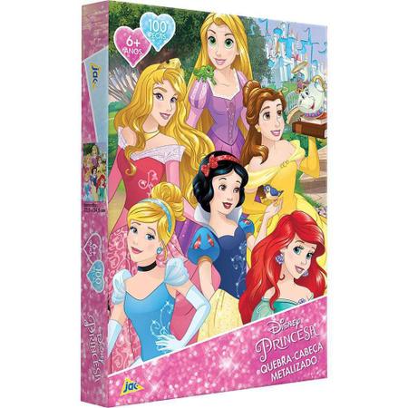 Quebra Cabeça Disney Princesas 100 Pçs Grow Infantil Menina