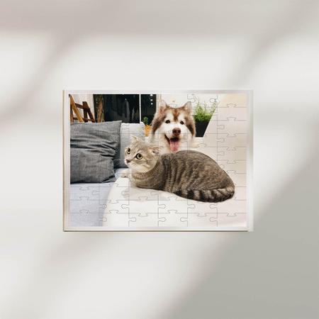 Imagem de Kit 2 Quebra-cabeças Atividades para Mente Cães e Gatos 60 peças