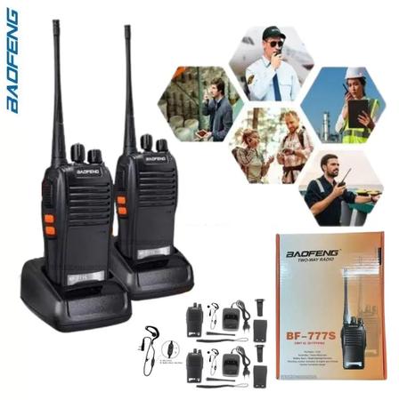 Imagem de Kit 2 Rádio Comunicador Walkie-Talkies Baofeng 777s 16Ch 12km com Fone