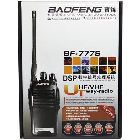 Imagem de Kit 2 Rádios Comunicador HT Walk Talk UHF 16 Canais Profissional + Fone Baofeng BF-777S Preto Bivolt