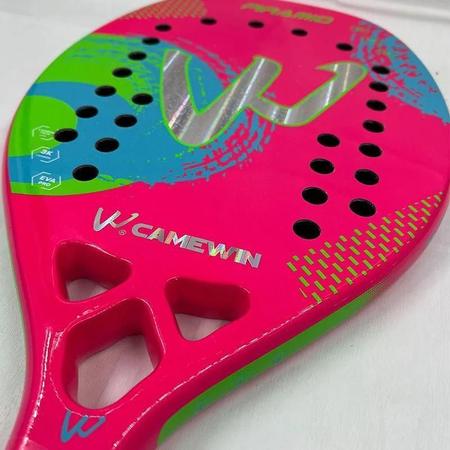 Imagem de Kit 2 Raquetes Beach Tennis Full Carbon 3K Camewin Top Shark