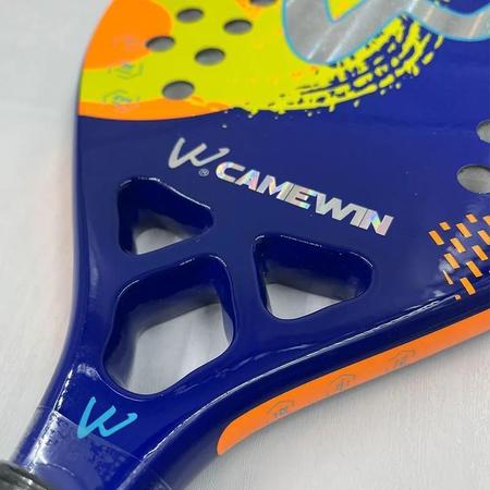 Imagem de Kit 2 Raquetes Beach Tennis Full Carbon 3K Camewin Top Shark