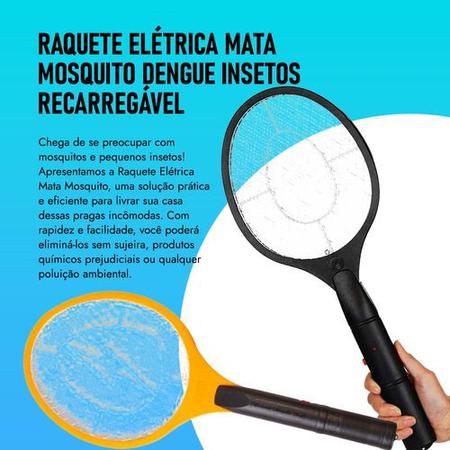 Imagem de Kit 2 Raquetes Mata Mosquito Pernilongo Mosca Regarregável