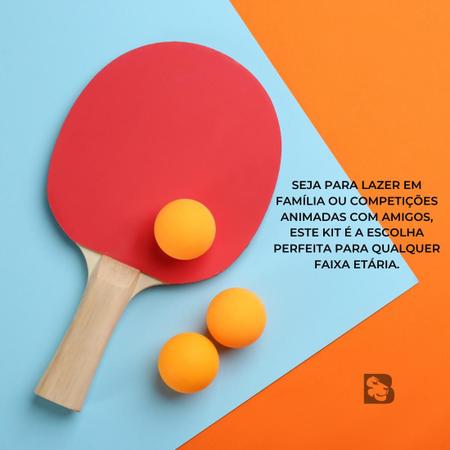 Kit 2 Raquetes Tenis De Mesa emborrachadas Anatômicas Ping Pong 3 Bolinhas Conjunto de Raquetes - Red Star Imagem de Kit 2 Raquetes Tenis De Mesa emborrachadas Anatômicas Ping Pong 3 Bolinhas Conjunto de Raquetes