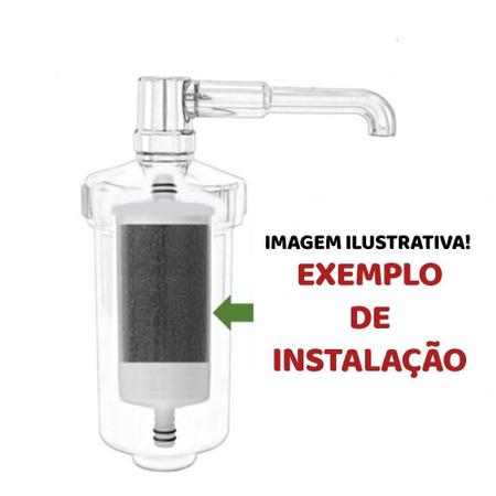 Imagem de Kit 2 Refil Universal + Copo Torneira Filtro Abs Cozinha Pia