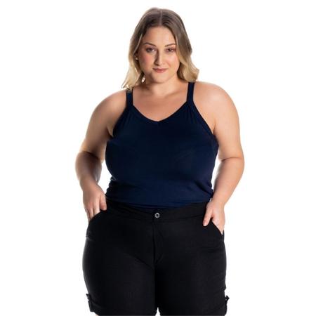 Imagem de Kit 2 Regatas Femininas Plus Size Livia de Alcinha de Viscolycra 1123