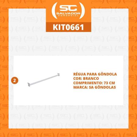 Imagem de Kit - 2 Réguas Para Ponta De Gôndola 73Cm - Sa Gôndolas