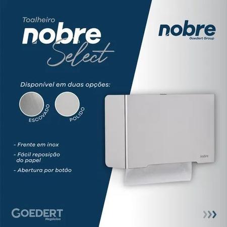 Kit 2 Saboneteiras 800ml - 2 Toalheiro Inox Nobre Escovado Imagem de Kit 2 Saboneteiras 800ml - 2 Toalheiro Inox Nobre Escovado