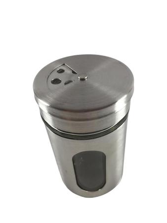 Imagem de Kit 2 Saleiro De Mesa Queijeiro Pimenteiro Chef Em Aço Inox