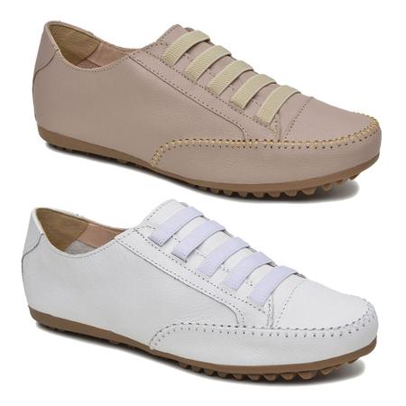 Kit 2 Sapatenis Liso Krn Shoes Calce Fácil Com Elástico Imagem de Kit 2 Sapatenis Liso Krn Shoes Calce Fácil Com Elástico