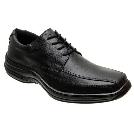 Imagem de Kit 2 Sapatos Esporte Fino Masculino de Couro Solado Macio Costurado + Cinto + Carteira