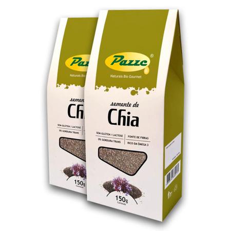 Kit 2 Semente de Chia Pazze 150 gramas Imagem de Kit 2 Semente de Chia Pazze 150 gramas
