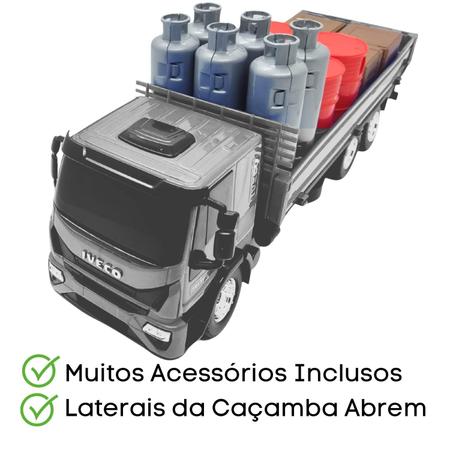 Kit Com Duas Unidades - 1 Caminhão Basculante + 1 Caminhão De Bebidas  Brinquedo Infantil - Usual Brinquedos - Caminhões, Motos e Ônibus de  Brinquedo - Magazine Luiza