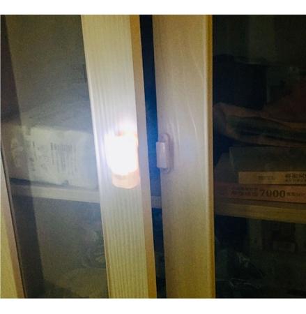 Imagem de Kit 2 Sensor Alarme Magnético Luz Led Porta Janela Segurança Sem Fio