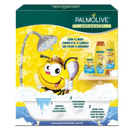 Imagem de Kit 2 Shampoos + 1 Condicionador Palmolive Naturals Kids 350mL