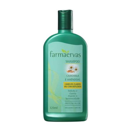 Imagem de Kit 2 Shampoos 320ml Claros Camomila e Amêndoas Farmaervas
