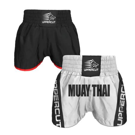 Imagem de Kit 2 Short Muay Thai Calção Masculino Feminino Uppercut