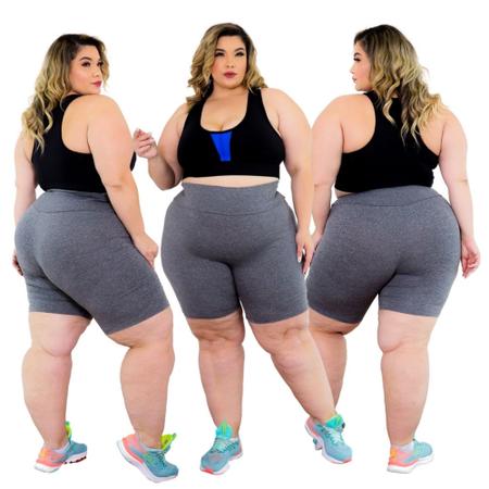 Kit 2 Shorts Legging Plus size academia Bermuda Feminina Fitness Academia  Cós Alto Plus Size - Confecção - Short Feminino - Magazine Luiza