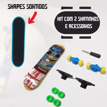 Skate De Dedo Com Acessórios 2 Skates + Chave + Rodas Finger Skateboard  Brinquedo - Sk8 Brinquedo - Skate - Magazine Luiza