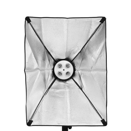 Imagem de Kit 2 Softbox 50x70 p/4 Lâmpadas Bivolt + Tripé