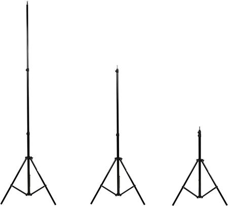 Imagem de Kit 2 softbox de 5 lâmpadas e 1 de 1 lâmpada com 3 tripés de 1,9m e 1 Girafa e Suporte de fundo fotográfico