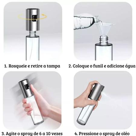 Imagem de Kit 2 Spray De Azeite Borrifador Pulverizador Tempero Vinagre Óleo