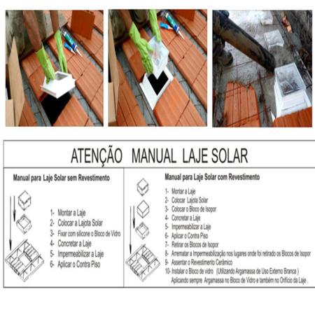 Imagem de Kit 2 Suporte Laje Solar Ecolaje Para Tijolo Vidro H8 30cm