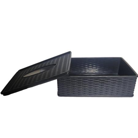 Imagem de Kit 2 Suporte Porta Lenço Guardanapo Papel Plastico Preto