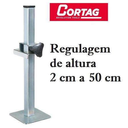 Imagem de Kit 2 Suportes Para Régua  Assentar Azulejo Revestimentos Regulável 50cm Cortag