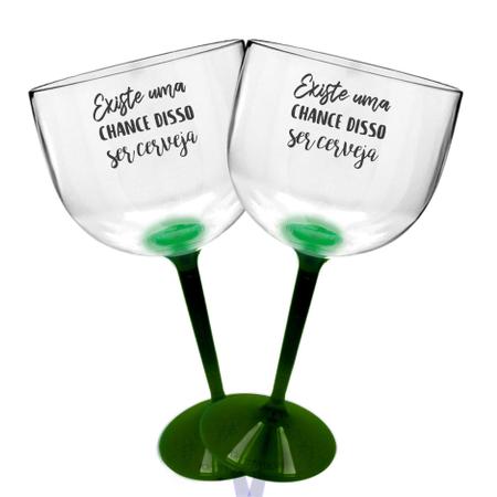 Imagem de Kit 2 Taças Gin Bicolor Verde Personalizadas Para Live
