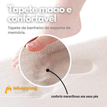 Imagem de Kit 2 Tapetes Banheiro Lavabo Piso Saída Box Antiderrapante