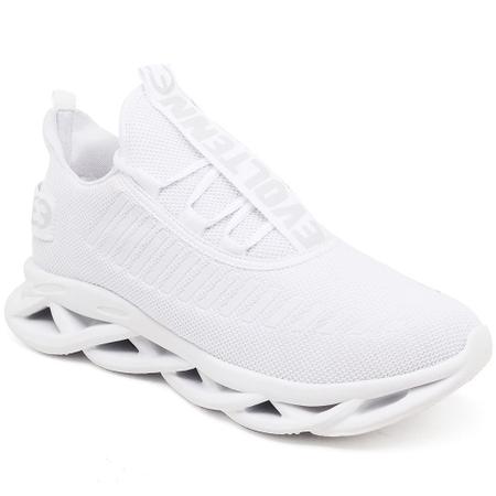 Kit 2 Tênis Esportivo Masculino Easy Confortavel Resistente Branco e Amarelo - EVOLTENN Imagem de Kit 2 Tênis Esportivo Masculino Easy Confortavel Resistente Branco e Amarelo