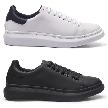 Tênis feminino tratorado sola alta - R$ 155.89, cor Branco (cano alto,  plataforma, cano baixo) #116127, compre agora | Shafa