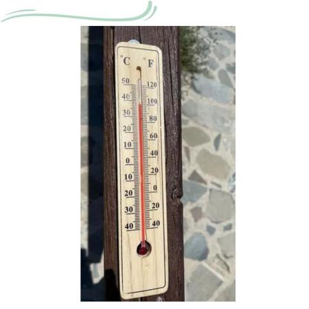 Imagem de Kit 2 Termometro de Madeira - Ambiente Casa Sauna Cozinha e mais