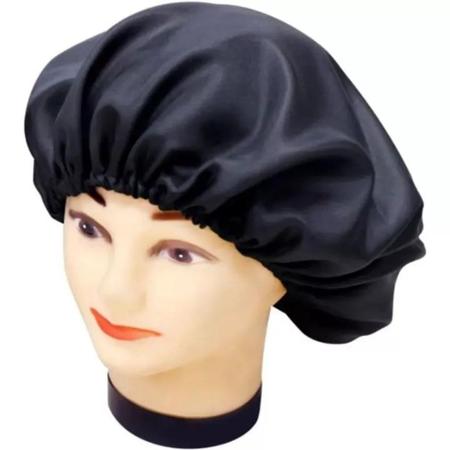 Imagem de Kit 2 toucas de cetim feminina para cabelo antifrizz portátil