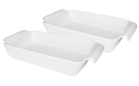 Imagem de Kit 2 Travessas Refratárias Fundas Porcelana 41X22Cm Oxford