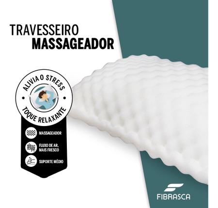 Imagem de Kit 2 Travesseiro Massageador Suporte Medio - 50cm X 70cm