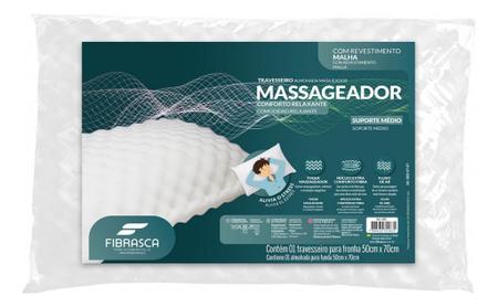 Imagem de Kit 2 Travesseiro Massageador Suporte Medio - 50cm X 70cm