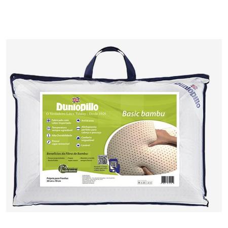 Imagem de Kit 2 Travesseiros Dunlopillo Basic Bambu