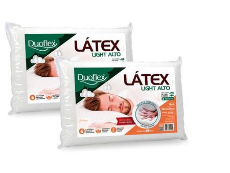 Imagem de Kit 2 Travesseiros Látex Light Duoflex 50x70x16