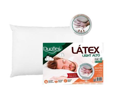 Imagem de Kit 2 Travesseiros Látex Light Duoflex 50x70x16