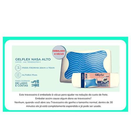 Imagem de Kit 2 Travesseiros Nasa Gelflex Alto Duoflex - Macio - Confortável - Frescor Gel