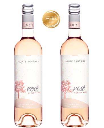 Imagem de Kit 2 Un Vinho Monte Santana Merlot Rosé 750 ml