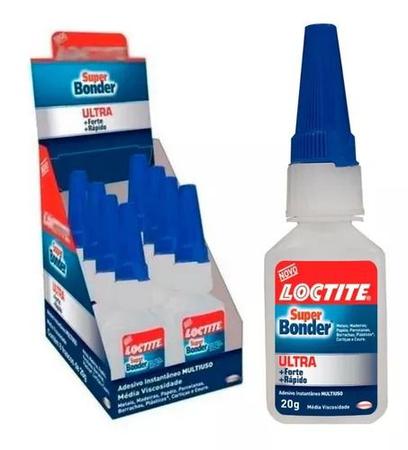 Imagem de Kit 2 unid Cola Super Bonder Ultra Mais Forte Mais Rápida Loctite 20g