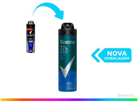 Kit 5 Unidades Desodorante Aerosol Rexona Men Active Dry 150ml