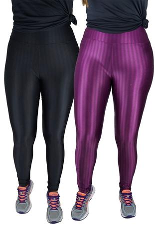 kit 2 unidades Legging Feminina Cal a Leg Poliamida 3d Legue