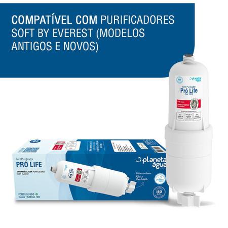 Imagem de Kit 2 Unidades Refil Filtro Planeta Água Pró Life Compatível Purificador de Água Soft Everest