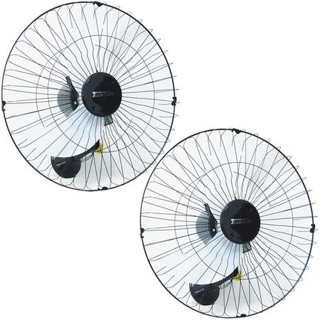 Imagem de Kit 2 Ventiladores Parede 60cm 220V 200W Industrial Turbo Turbão 3 Pás Vitalex OP60AP220 Preto