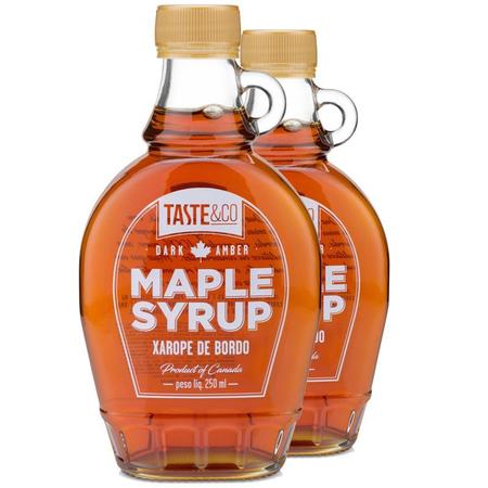 Kit com 5 Xarope de Bordo Maple Syrup da Taste & Co 250ml em