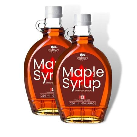 Kit 2 Xarope De Bordo Maple Syrup Canadá Stuttgart 250ml 